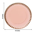 thumbnail image 3 of Efavormart 10 Pack - 13" Blush/Rose Gold Cardboard Charger Plates, Disposable Round Serving Tray with Scalloped Rims - 1100 GSM for Wedding Receptions, Banquets, Catered Events, 3 of 10