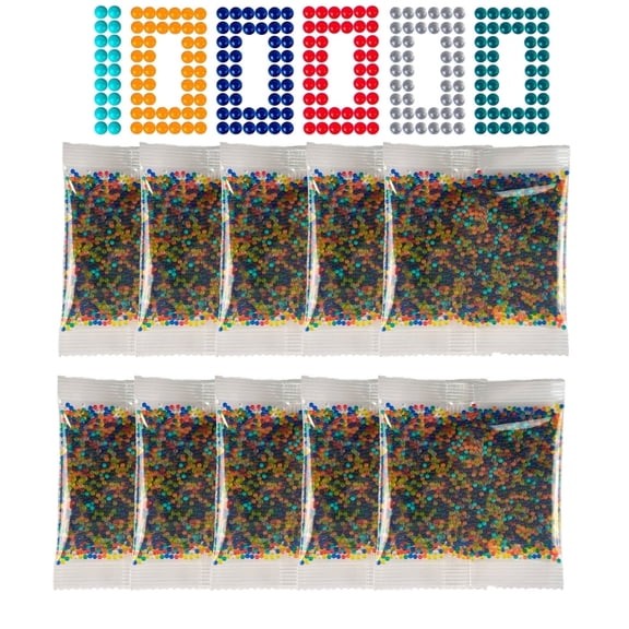 NOKIMAX Gel Ball Blaster Ammo 100,000 PCS – 10 Pack Refill, 7-8mm Multicolor Orby Rounds, Non-Toxic, Gel Gun Bullets for Splatter Blasters Outdoor, Ages 14  Years