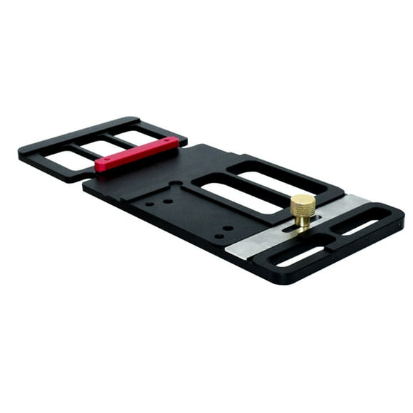 Aluminum Alloy 11.8x4.9 Inch Black Track Saw Square, 300mm Woodworking Circular Saw Guide Rail Right-Angle Positioning Plate Compatible with Festool and Makita Guide Rails, 613g Precision Cutting