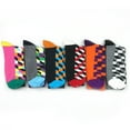thumbnail image 3 of 6 Pairs Men's Socks Creative Geometric Pattern Soft Warm Cotton Socks Crew Socks, 3 of 10