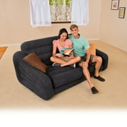 Intex Inflatable Corner Couch Sectional + Queen Size Pull-Out Futon Sofa Bed Image 9 of 12