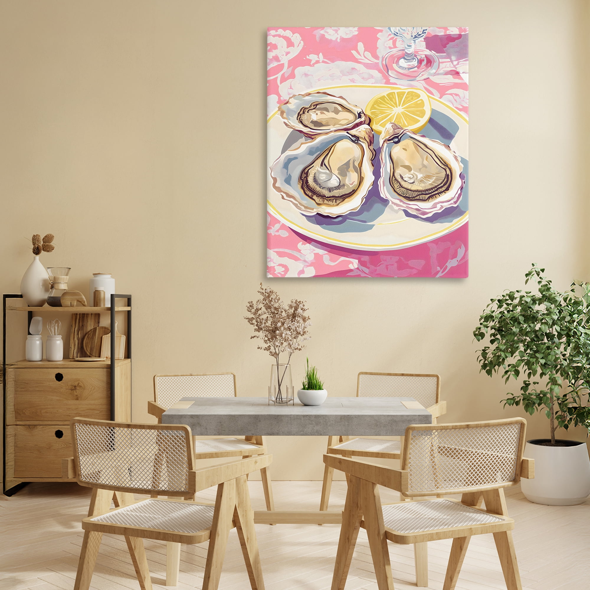 Stupell Industries Plated Oysters & Lemons Canvas Wall Art, design by The Prints Vibe