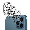 thumbnail image 1 of [Paquete de 3] Cámara de vidrio templado compatible con iPhone 12 Pro (6.1 pulgadas) Película protectora de lente de cámara 5G, película de luz trasera [sin burbujas] Película de vidrio, 1 of 6