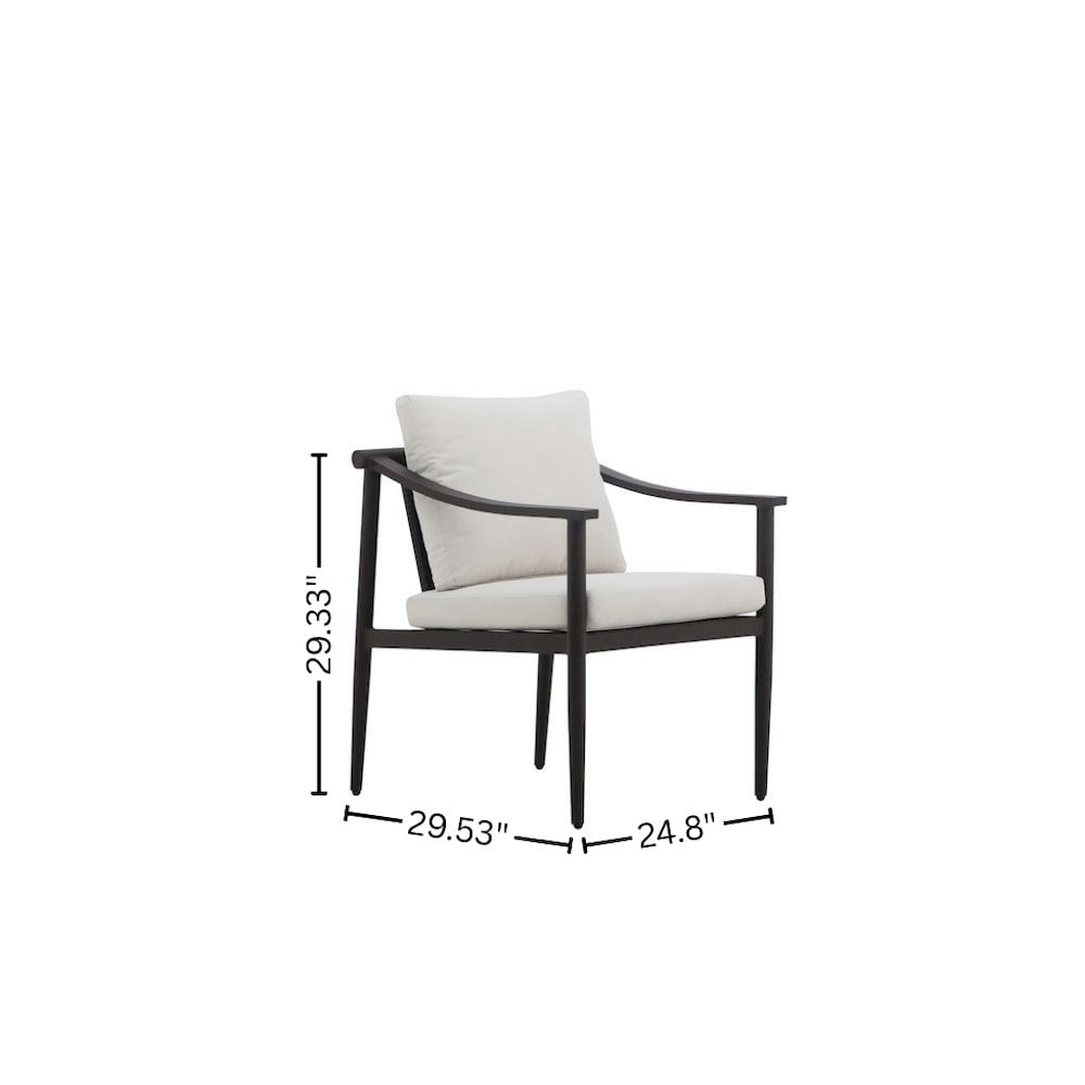 Outdoor Escape White Outdoor Chairs Set of 2, Metal Patio Chairs for Garden or Deck Use
