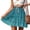 Sky Blue, variant on YSUEJPF Boho Floral Mini Skirt for Women High Waist Drawstring Tiered Pleated Skirt Hawaiian Beach Tennis Skorts