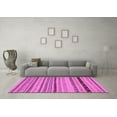 thumbnail image 3 of Ahgly Company Indoor Square Abstract Purple Modern Area Rugs, 4' Square, 3 of 4