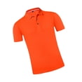 thumbnail image 4 of Camisa de manga corta para hombre, elástica, de color puro, transpirable, que absorbe la humedad, corte ajustado, secado rápido, color naranja, talla XXXXL, 4 of 12