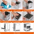 thumbnail image 3 of Wood Burning Camp Stove, iMounTEK Folding Stainless Steel Grill, Portable Backpacking Stove for Hiking Camping Survival BBQ, 3 of 6