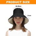 thumbnail image 2 of Sombrero de pescador para mujer, protector solar de verano, protector facial, anti-ultravioleta, sombrero de ala grande para el sol, sombrero de doble cara, 2 of 5