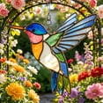 thumbnail image 6 of Stained Glass Suncatcher With Bird Design For Window Decor - Hand-Cut Colorful Glass Art With Hanging Chain For Home, Garden, And Patio Display, 6 of 8