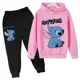 thumbnail image 3 of Conjunto de 2 piezas de ropa con capucha de punto para niños, sudadera informal de manga larga para niñas y pantalones, conjuntos para ropa de bebé niño, 3 of 5