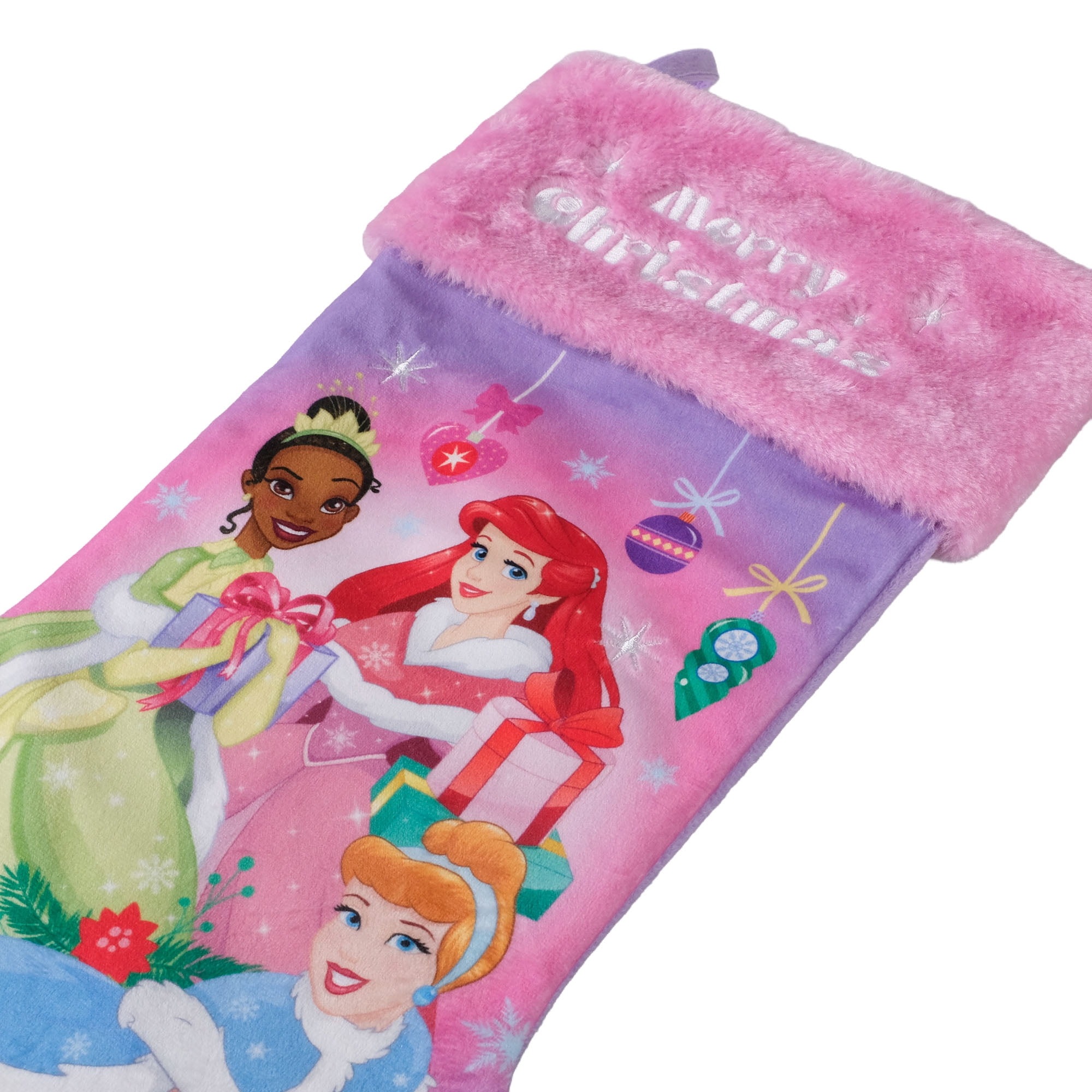 Disney Princess 20 Inch Velvet Christmas Stocking – Holiday Kids Stocking
