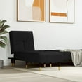 thumbnail image 1 of vidaXL Chaise Longue Velours Noir, 1 of 5