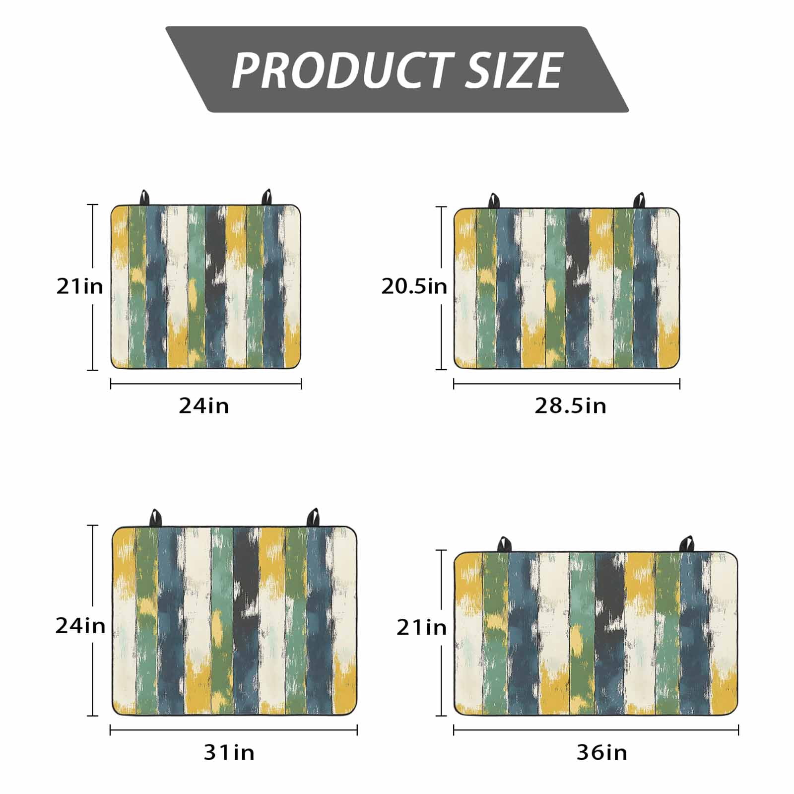 Green Yellow Blue Abstract Stove Top Cover for Electric Stove, Heat-proof & Non Slip Glass Top Stove Cover Protector, Modern Abstract Art Color Kitchen Flat Cooktop Rubber Mat 24x21 Inches