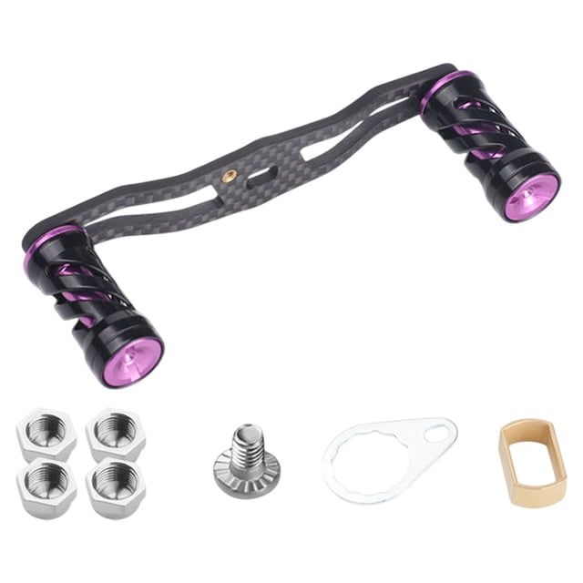jinwen Baitcasting Reel Replacement Part DIY Wide Compatibility Fishing Reel Handle violet