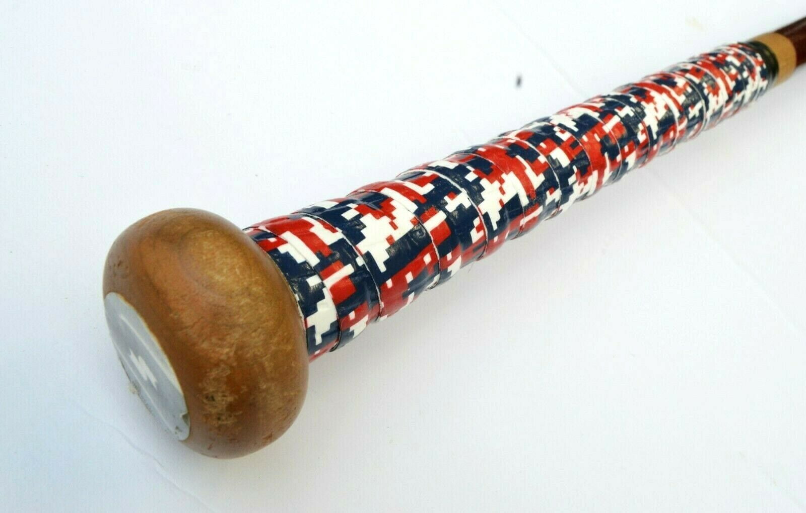 Baseball Bat Grip Tape Grip & Rip Cushioned Softball 1.10mm Grip Tape (Red Blue digital camo)
