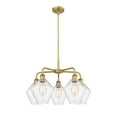 thumbnail image 3 of Innovations Lighting  Cindyrella  - 5 Light 8" Stem Hung Chandelier Brushed Brass/Seedy, 3 of 5