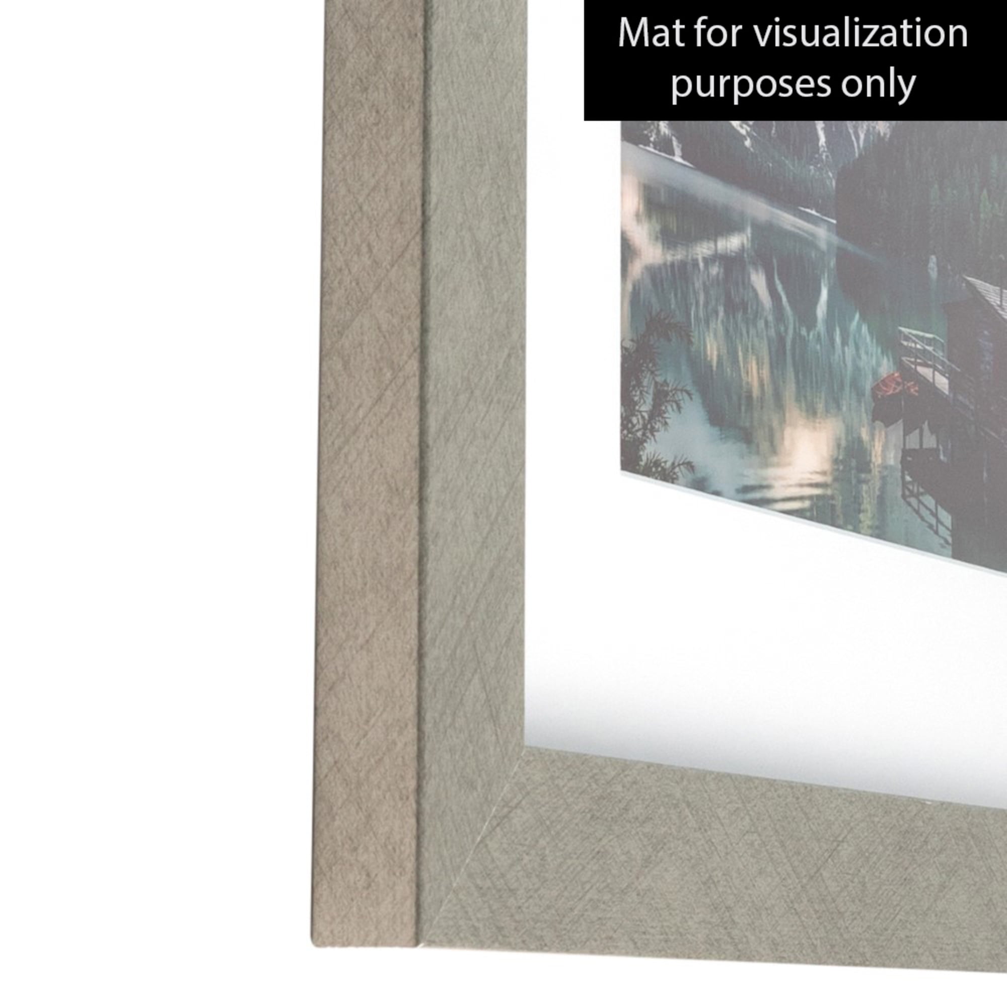 ArtToFrames 10x12 inch Classic Silver Picture Frame, Gray MDF Poster Frame (4499)