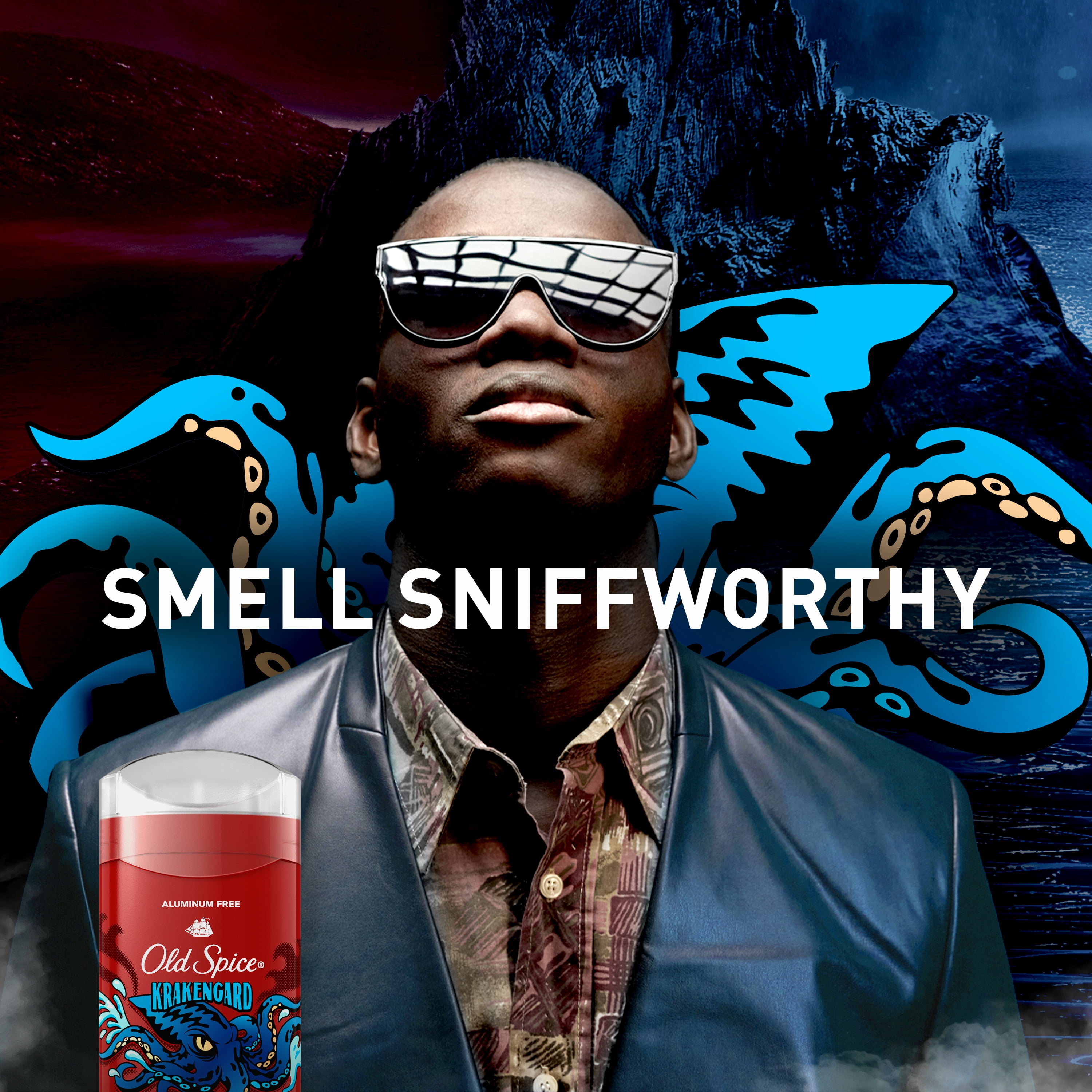 Old Spice Aluminum Free Deodorant for Men, 24/7 Freshness, Long Lasting Odor Protection, Legendary Fragrance, Krakengard, Deep Ocean Scent, Twin Pack, 2x 3oz