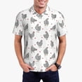 thumbnail image 2 of Balery Funny Chicken Printed Men’s Short Sleeve Polo Shirt, Midweight Men's Shirt,Golf Polo shirts -4X-Large, 2 of 8