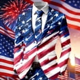 thumbnail image 2 of Men's Casual Blazer One Button Lightweight Sport Coats Slim Fit Suit Jacket with Pockets Plus Size Business Blazer, 2 of 3