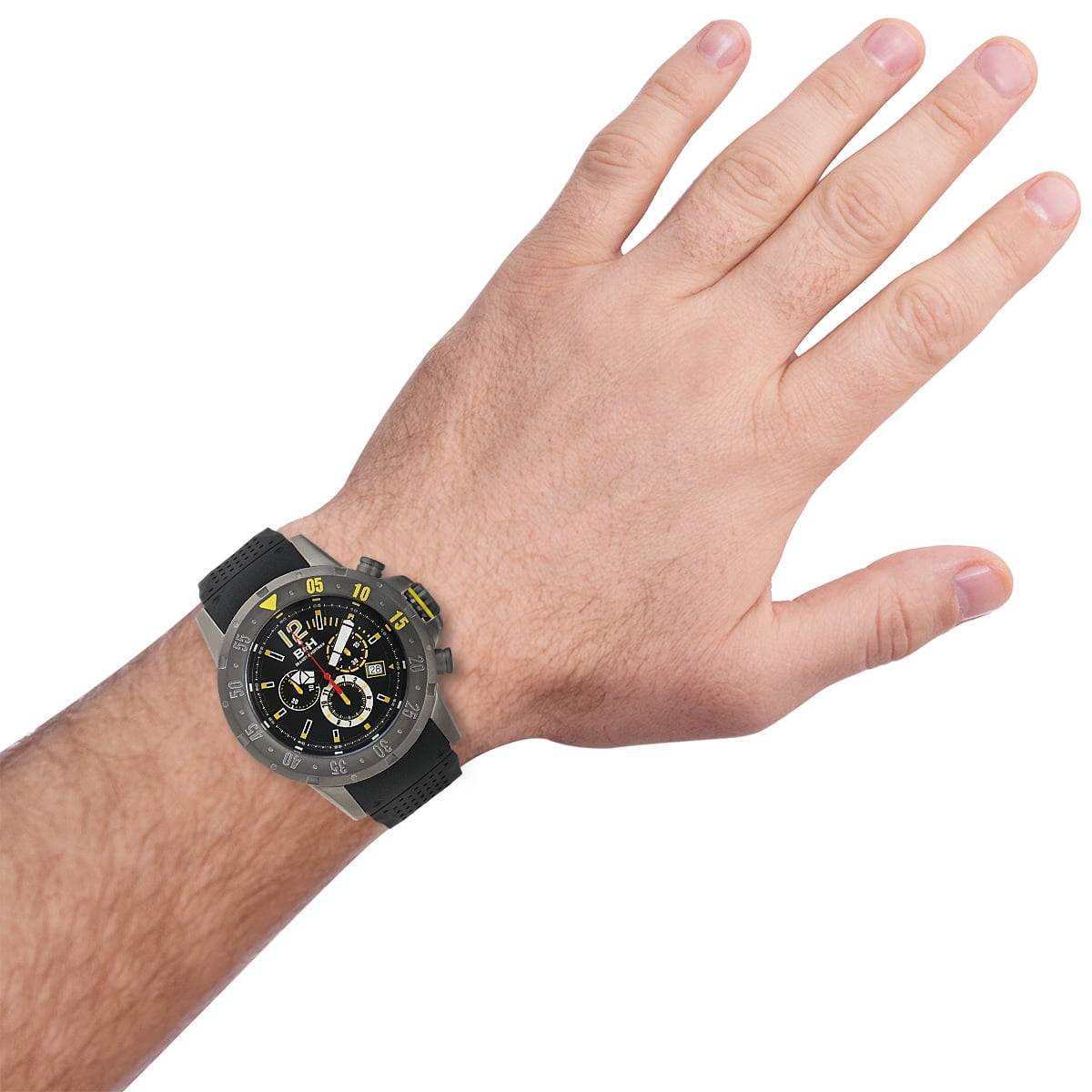 Brandt Hoffman Forsyth Swiss Chronograph Men s Watch 22 MM Textrued Silicone Strap