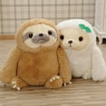 thumbnail image 5 of Adorable Sloth Stuffed Toy Fluffy Sloth Stuffed Animal Plush Toy  For Boys And Girls  White 40cm, 5 of 5