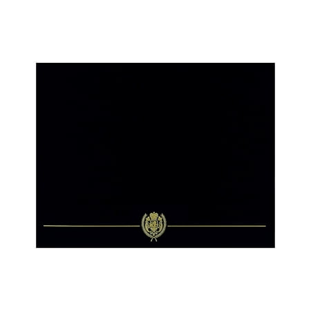 Masterpiece Studios Classic Crest Certificate Holders 8.5" x 11" Black 5/Pack (903117)