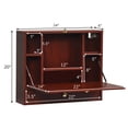 thumbnail image 2 of Gymax Wall Mounted Folding Laptop Desk Hideaway Organizer Storage Space Saver w/Drawer, 2 of 10