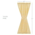 thumbnail image 7 of VHC Brands Annie Buffalo Check Farmhouse 72"x40" Door Panel Yellow Rod Pocket Cotton Tie Back(s) Window Curtains, 7 of 7
