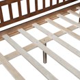 thumbnail image 7 of Full Size Daybed with Two Storage Drawers, Solid Wood Sofa Bed Frame with Guardrails and Support Slats, Low Platform Bed Frame for Teens Girls & Boys, No Box Spring Needed, Walnut, 7 of 7