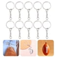 thumbnail image 6 of FOLOYORI 10Pcs Small Split Key Rings Metal Keychain Ring Part for Everyday Use Silver 6x3x0.2cm, 6 of 8