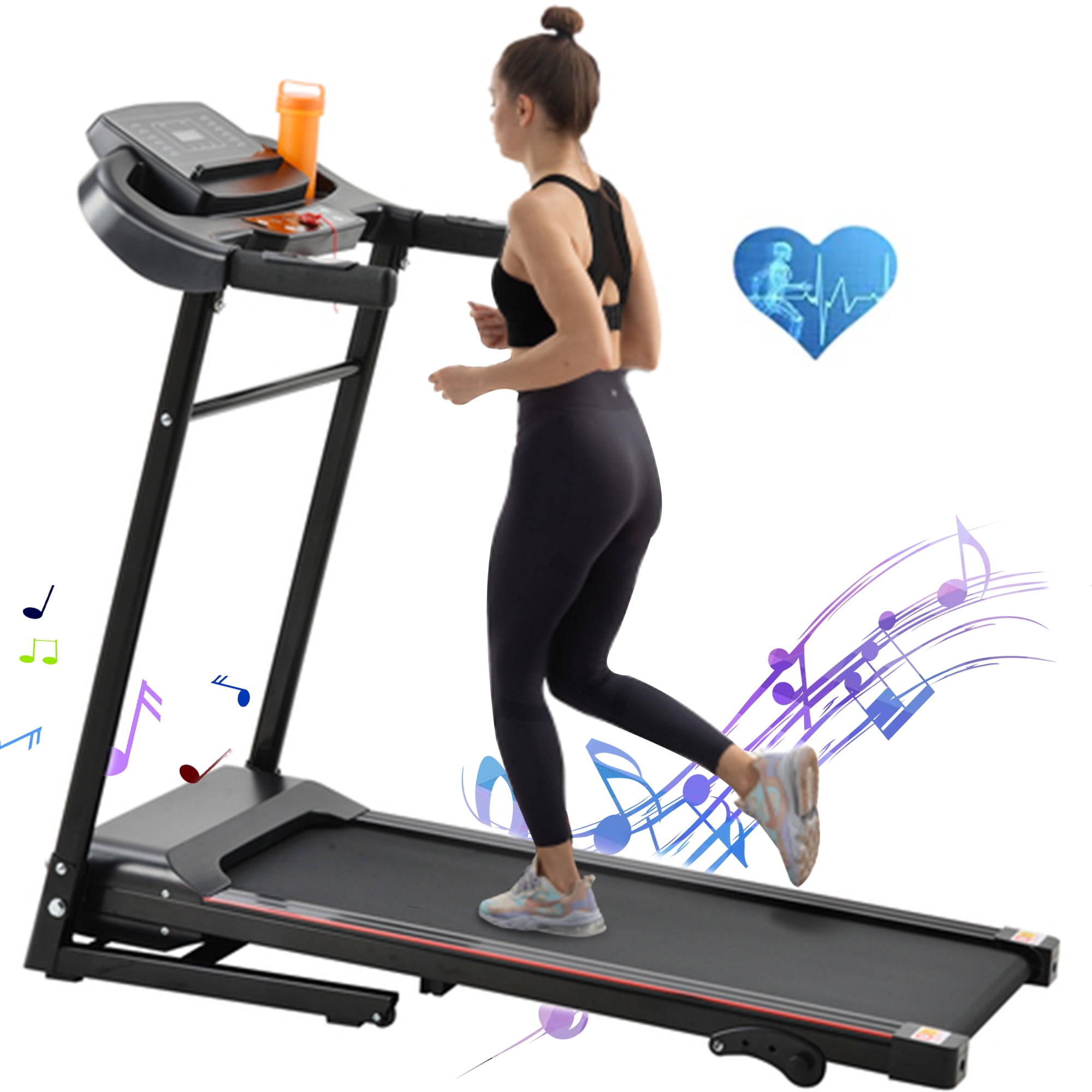 ❤Folding Manual Treadmill Working Machine Fitness Exercise Incline Home 