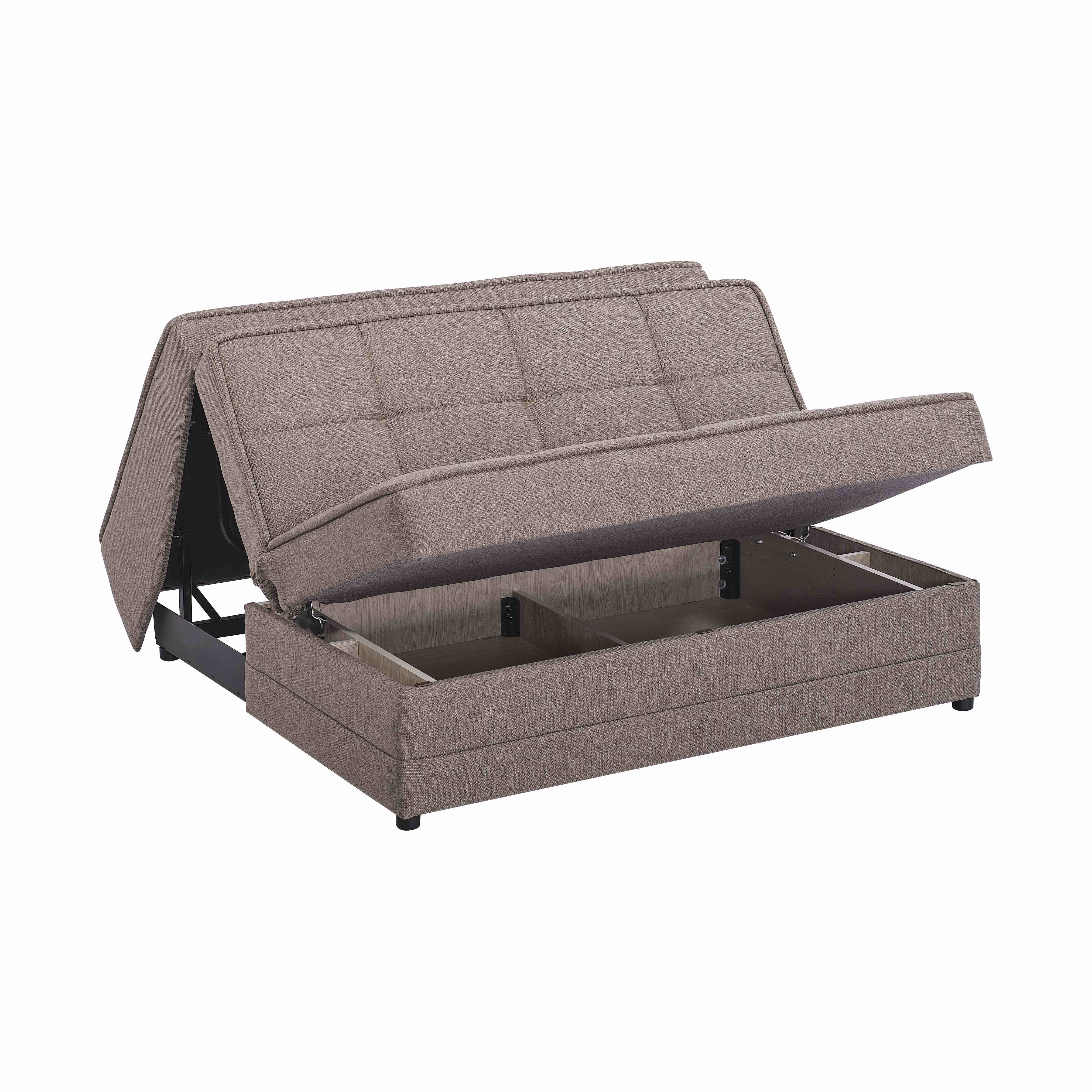Ottomanson Salon Sleeper Loveseat, Beige Chenille