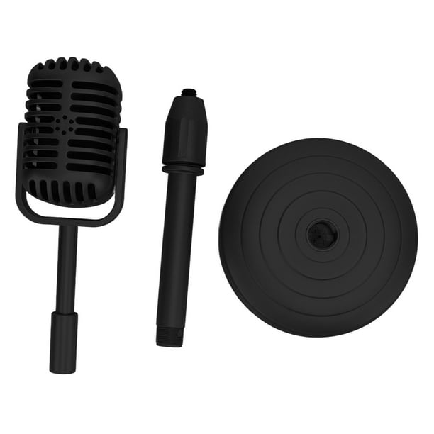 Modèle d'Accessoires de Microphone Vintage, Réglage de la Hauteur Flexible  à l'Ancienne, Microphone de Simulation de Fabrication Exquise et Set de