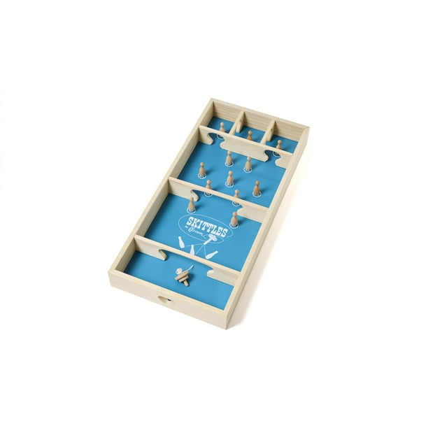 Juego de mesa Carrom Skittles, Wooden Family, para interiores y exteriores