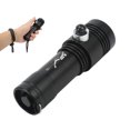 thumbnail image 1 of Linterna de buceo profesional IPX8 impermeable bajo el agua 100 m 800 lm 2 engranajes de aleación de aluminio alimentado por batería luz de buceo linterna subacuática para ANGGREK Otros, 1 of 8