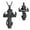 Black, variant on Fish Hook Fawn Cross Urn Pendant Necklace for Cremation Ashes Holder Memory Necklace Memorial Jewelry