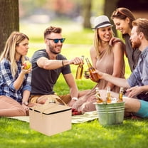 Ikohbadg Insulated Pizza Bag with Aluminum Foil for Food Delivery, Non-Woven Fabric Insulated Cake Bag for Outdoor Events, Camping Refrigerated Bag Lunch Storage for Picnics