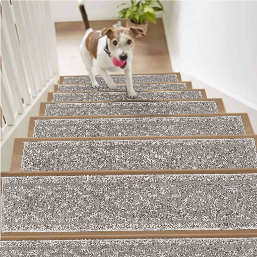 The Sofia Rugs Stair Treads for Wooden Steps Machine Washable Carpet Stair Treads with Non