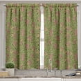 thumbnail image 2 of Ambesonne Fruit Valance & Curtain, Vintage Grape Bunches Leaves, 55"x30", Green Brown, 2 of 7