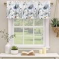 thumbnail image 3 of Spring Blue Floral Valances for Windows, Decorative Rod Pocket Window Valance Curtains, Country Garden Wildflowers Botanical Short Curtain Drapes for Kitchen/Living Room, 2 Panels, 42" W x 12" L, 3 of 8