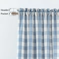thumbnail image 6 of Buffalo Plaid Semi Sheer Curtains 84 Inches Long,Beige-Dusty Blue Buffalo Check Drapes for Bedroom Living Room,Farmhouse Gingham Window Treatment,Rod Pocket,40" Wx84 Lx2,Beige-Dusty Blue, 6 of 8
