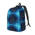 thumbnail image 2 of Naloa Canvas Backpack for Men Women Cat Sketch Print Rucksack Casual Travel Daypack Large and Small Durable College Tote Satchel Bookbag for Teens, 2 of 8