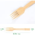 thumbnail image 2 of 100% Bamboo Utensils -100 PK 6.7" Bamboo Compostable Forks Disposable Cutlery Set Biodegradable Eco Friendly Renewable Flatware Forks, 2 of 4