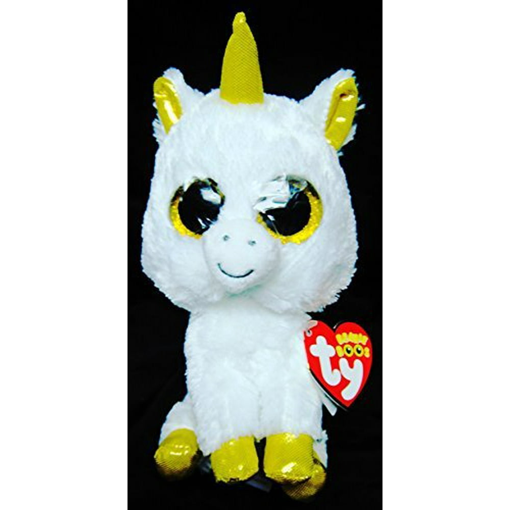 New Orignal Ty Beanie Boos Big Eyed Stuffed Animals Pegasus White Unicorn Plush Toys For