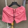 thumbnail image 2 of Pantalones cortos para hombre, de secado rápido, con cordón, para hombre, para sudar, de diseñador, color rojo, ropa de calle esencial personalizada con estilo casual, 2 of 5