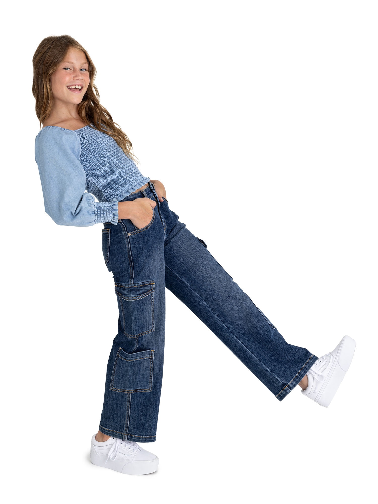 Jordache Girls Wide Leg Cargo Pant, Sizes 6-18