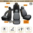 thumbnail image 6 of DIKSOAKR Car Seat Covers for Cadillac XT4 2019-2025 Front Seat Covers,Waterproof Faux Leather Seat Covers Seat Protector Airbag Compatible Automotive Accessories (Black&Grey), 6 of 7