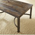 thumbnail image 3 of Ambrose Rustic Coffee Table: Charcoal Grey Solid Wood+MDF, Butcher Block Distressed Finish, 48" L x 28" W x 18" H, Durable Iron Legs, Living Room Cocktail Furniture, 3 of 5